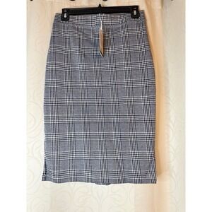 Halara Women's Plaid Pencil Skirt Midi Length Business Casual Size M